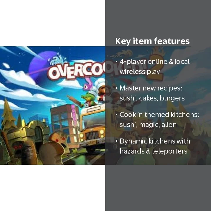 Overcooked 2, Team17 Digital, Nintendo Switch Digital Download