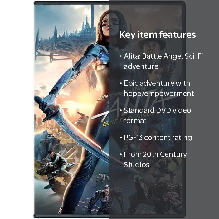 Alita: Battle Angel (DVD), 20th Century Studios, Sci-Fi & Fantasy