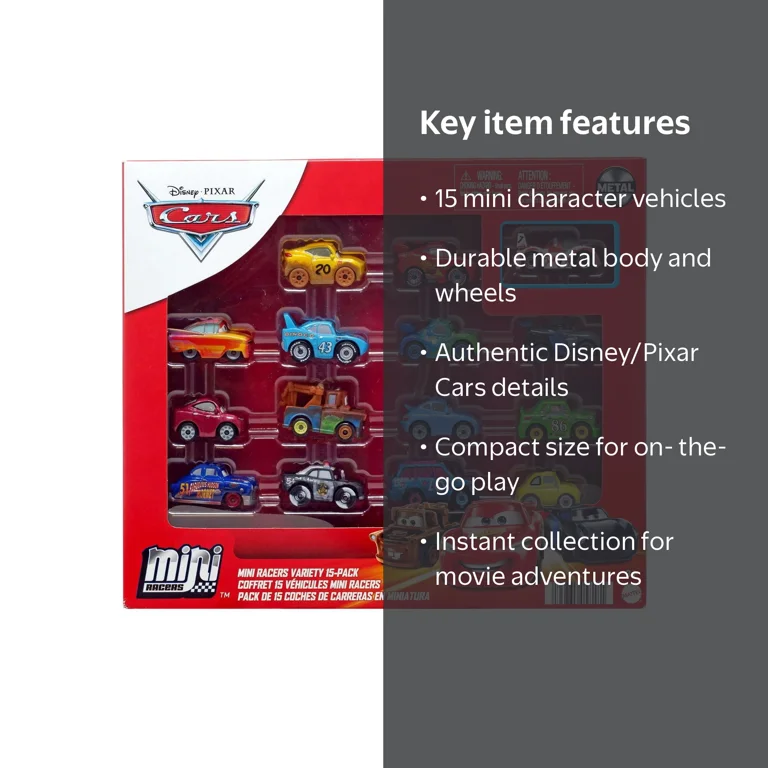 Disney Pixar Cars Die Cast Collection: Mini Racers Variety 15-Pack