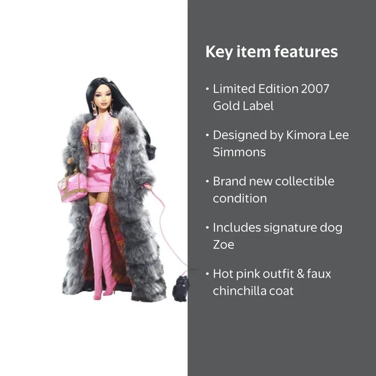 Kimora Lee Simmons Barbie Doll Gold Label Limited Edition 2007
