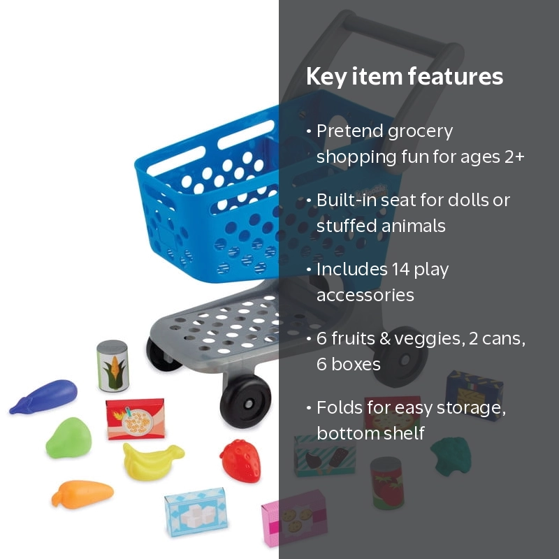 Kidoozie, Shopping Cart Playset, Food & Grocery Play - Walmart.com