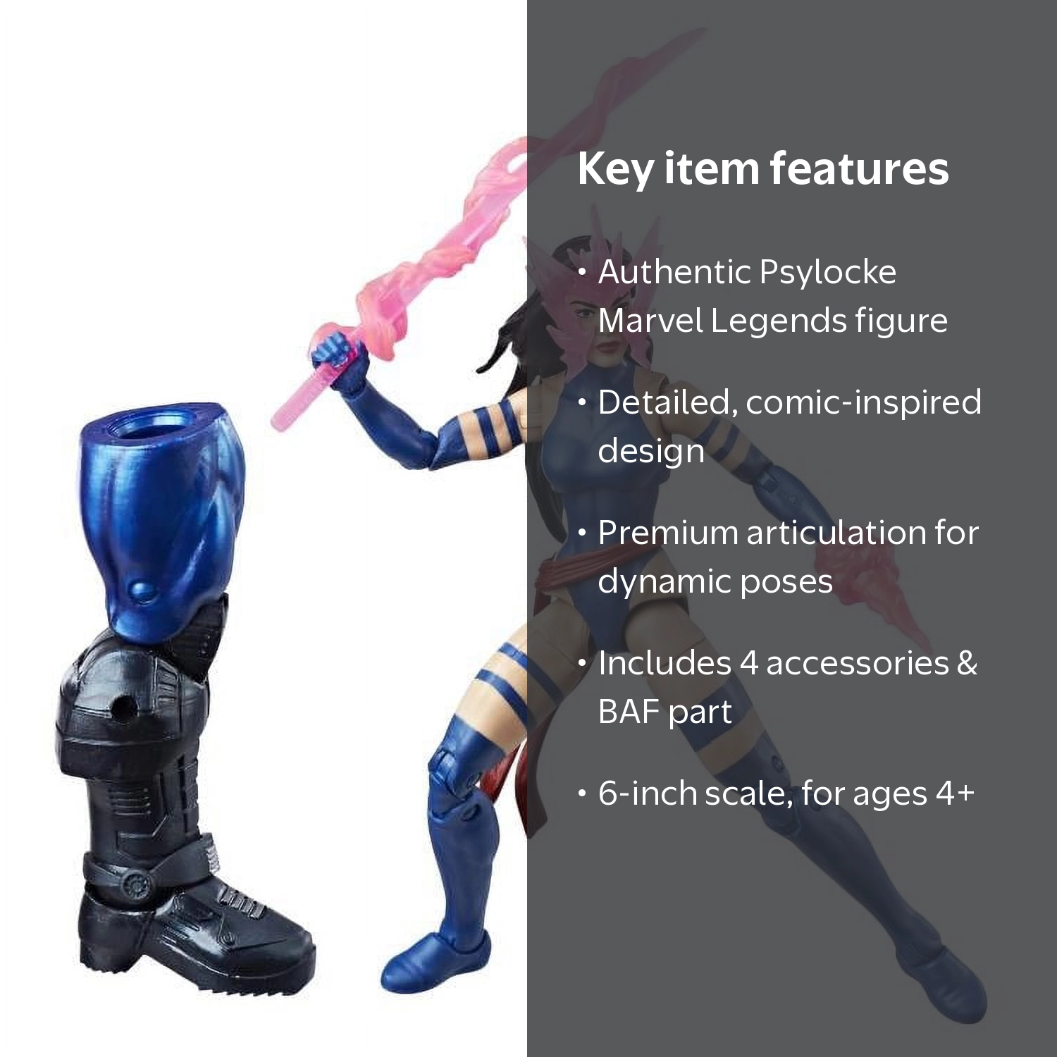 Marvel, Psylocke, 6-inch Legends Series, Purple, Comic-Inspired