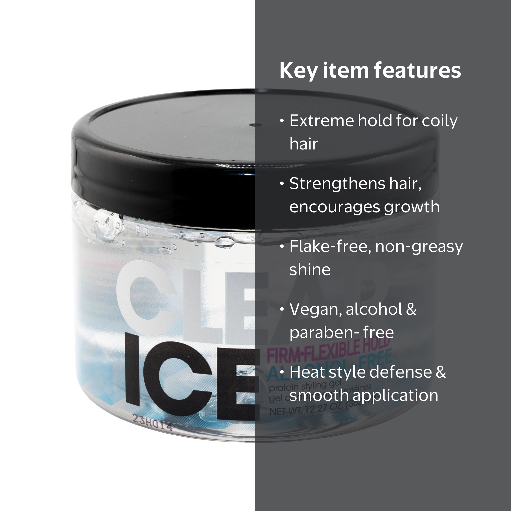 Ampro, Clear Ice® Ultra Hold Protein Styling Gel, 12 oz, Unisex