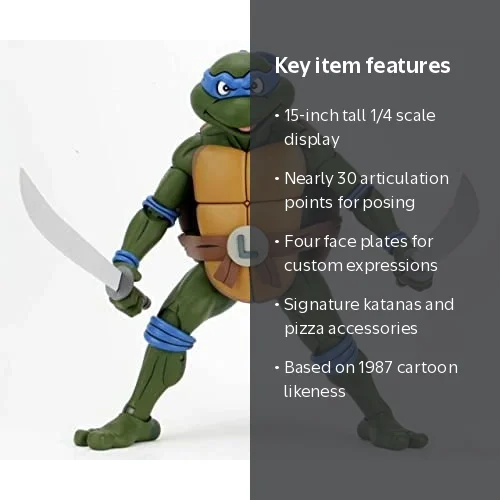 NECA Teenage Mutant Ninja Turtles - Giant Size Leonardo 1/4 Scale