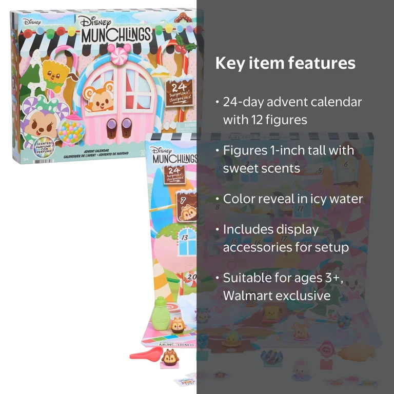 Disney Munchlings Advent Calendar, Collectible Munchlings Figures