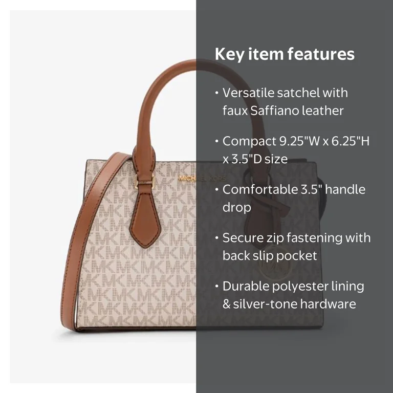 Michael Kors Sheila Small Faux Saffiano Leather Satchel, Vanilla