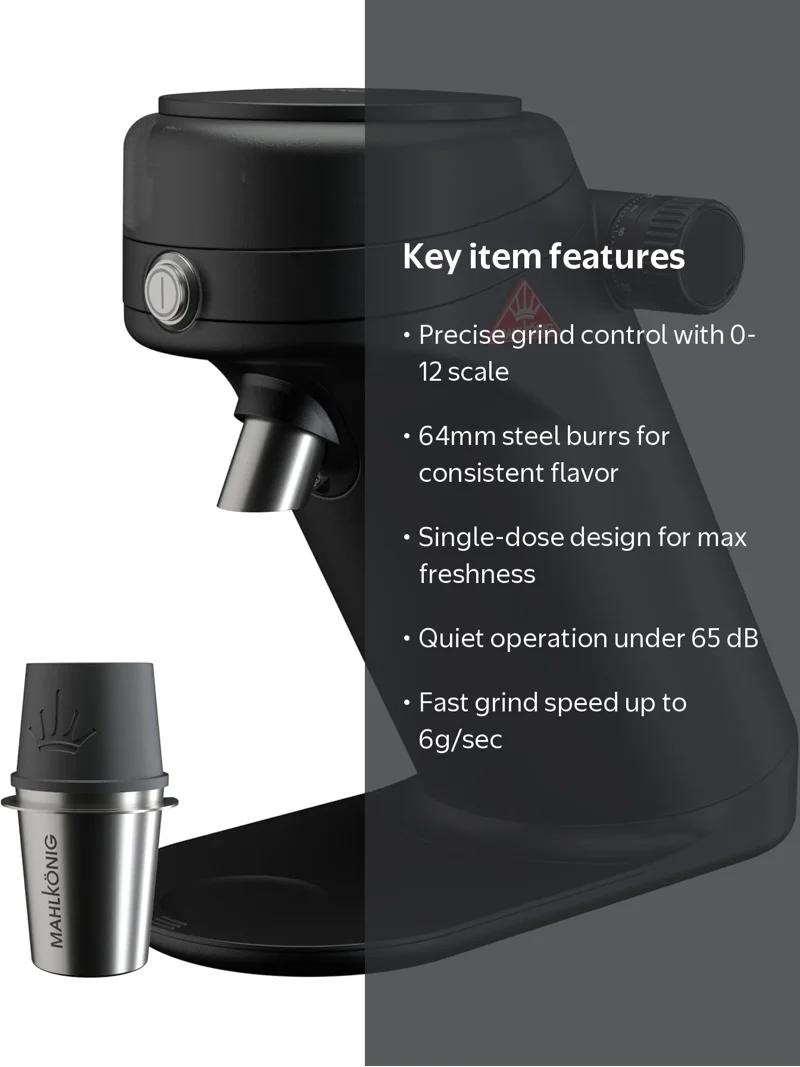 Mahlkönig X64 SD Single-Dose Coffee Grinder – 64 mm Flat Burrs