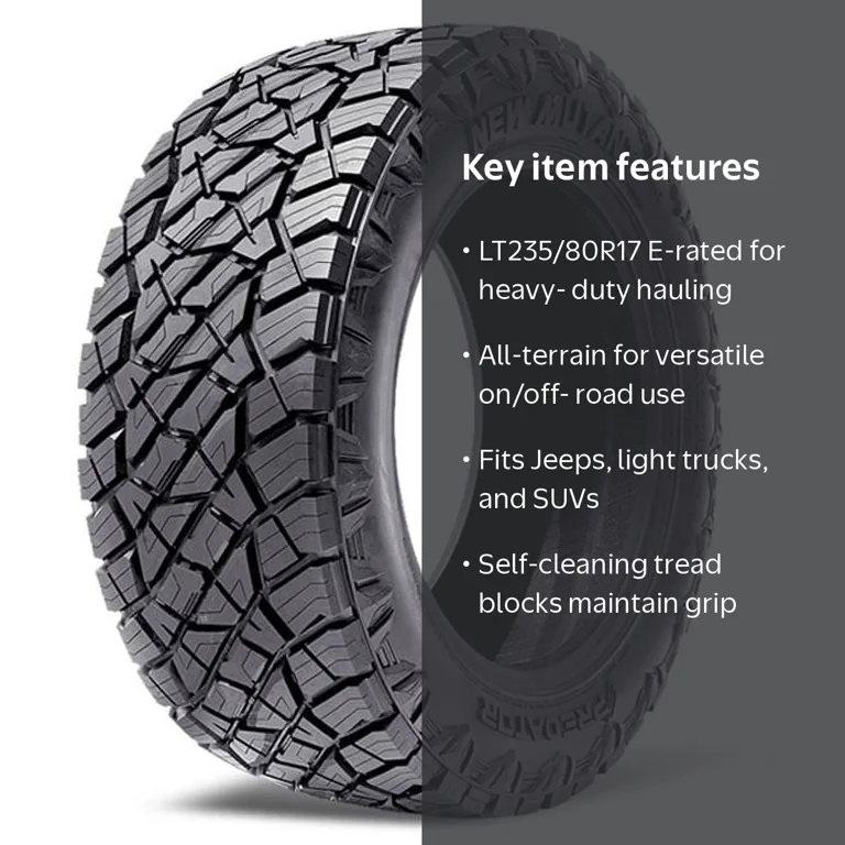 Predator, All Terrain LT235/80R17 Light Truck Tire, 120/117S E