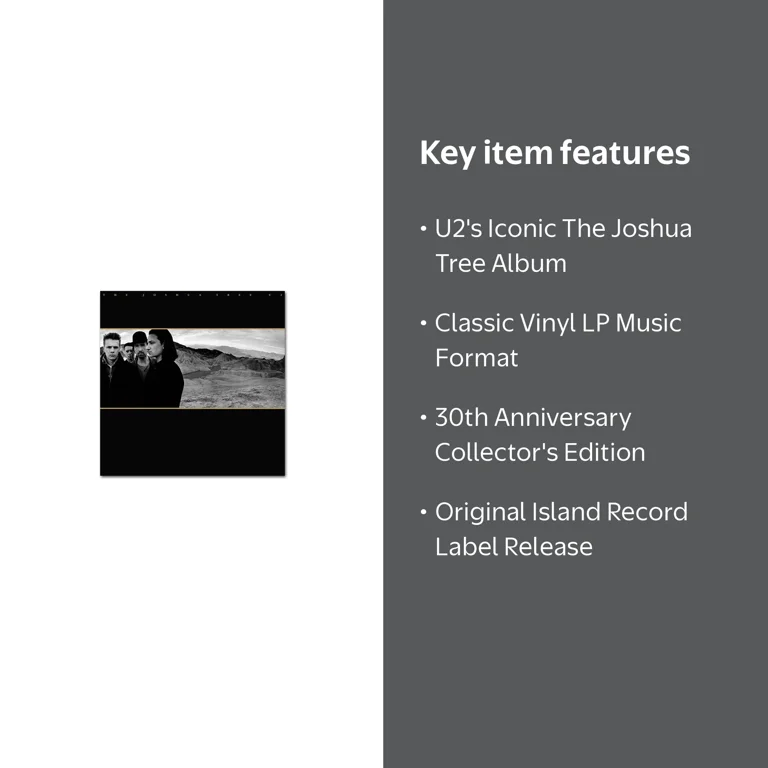 U2 - The Joshua Tree 30th Anniversary Edition Vinyl Record Album