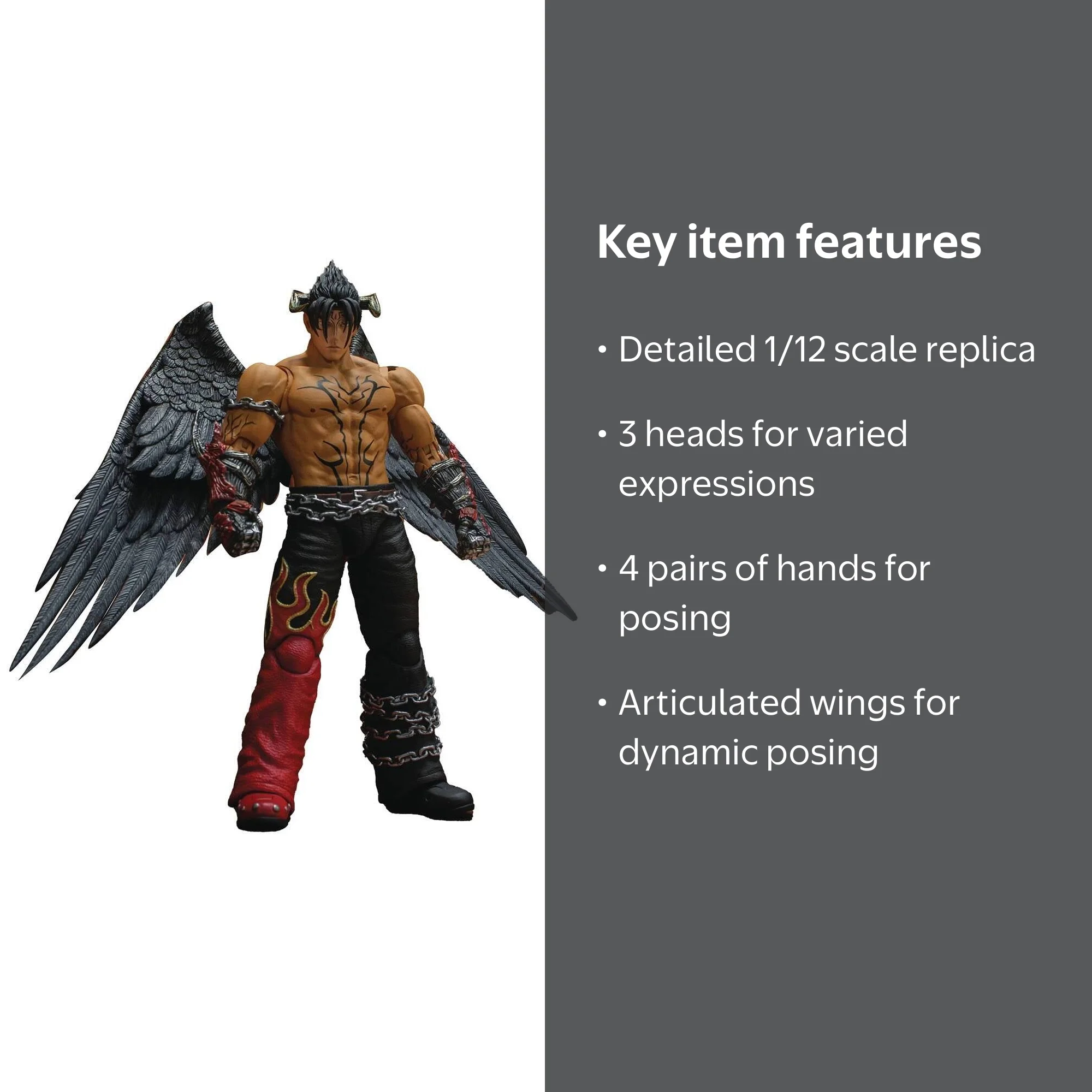Storm Collectibles Devil Jin Figure, 1/12 Scale, Articulated