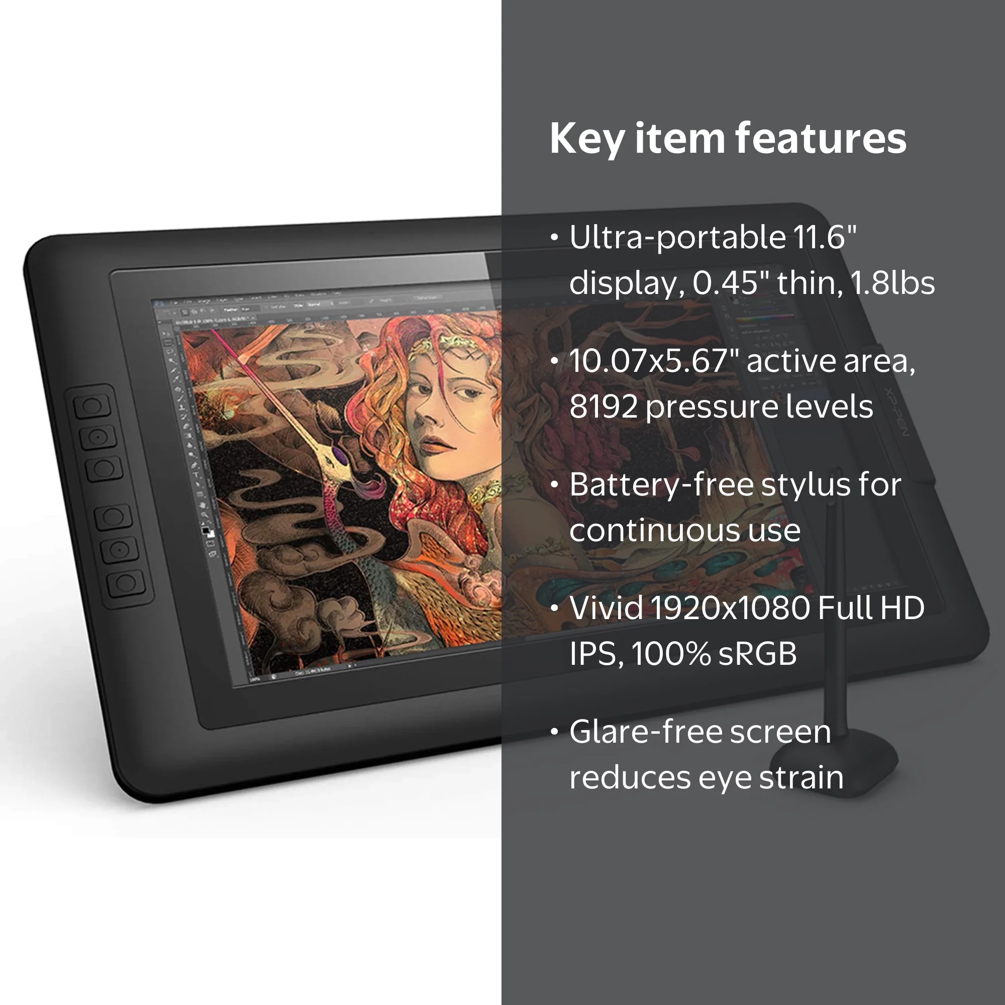 XP-Pen Artist 15.6 Drawing Monitor, Digital Graphic Tablet with