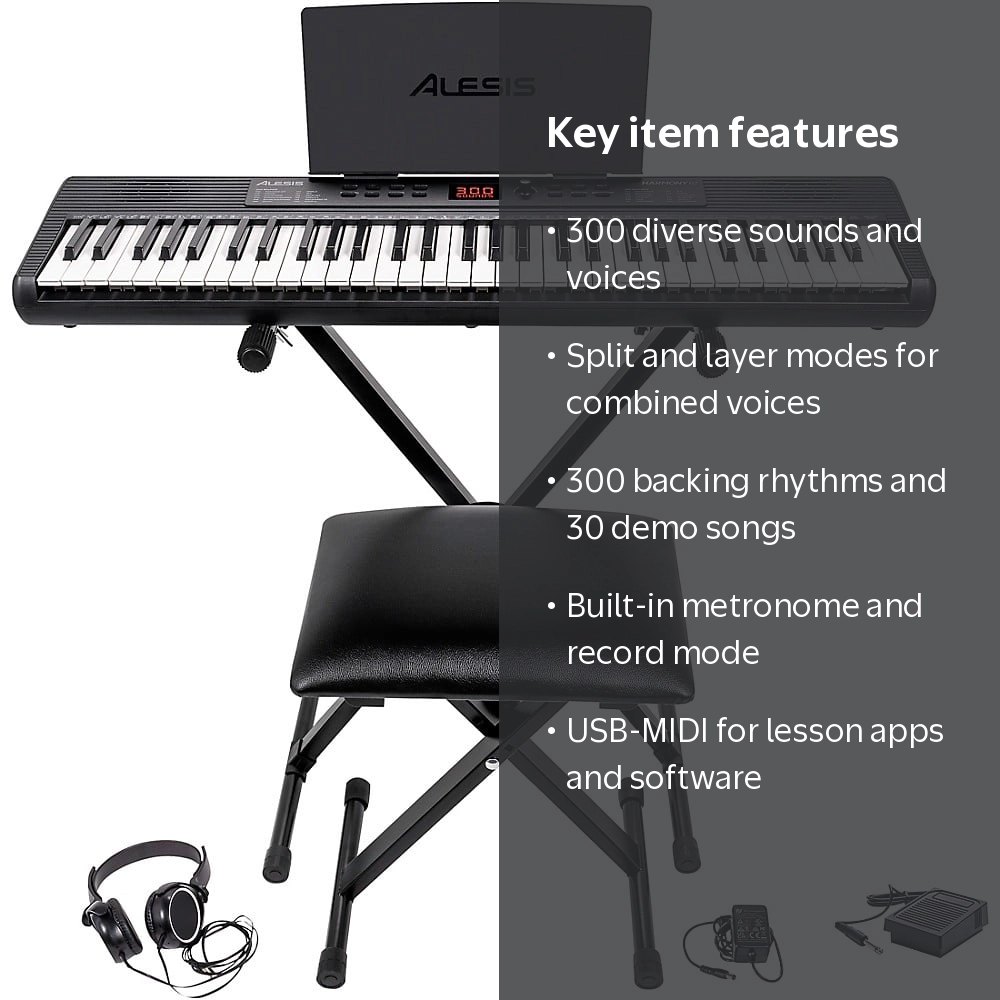 Alesis Harmony 61 MK4 61-Key Portable Keyboard Package - Walmart.com