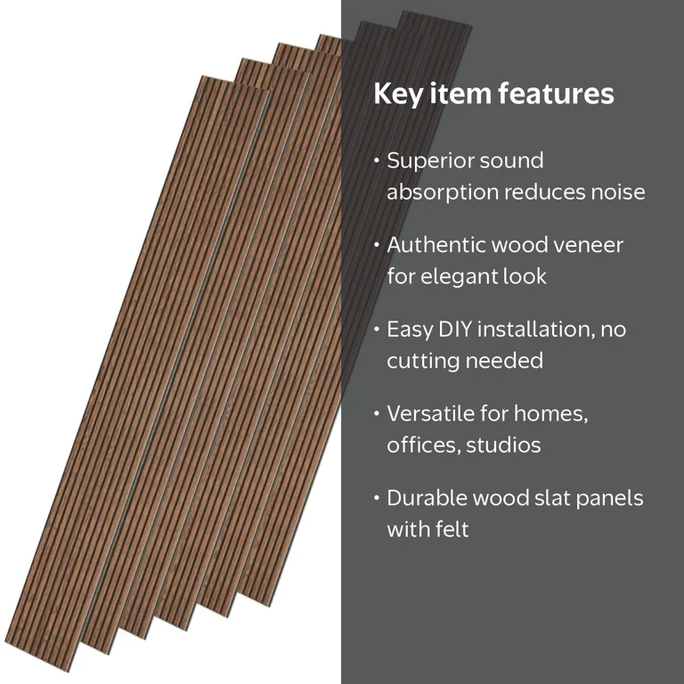 Easy4Home 6-Piece Wood Soundproof Wall Panels 94