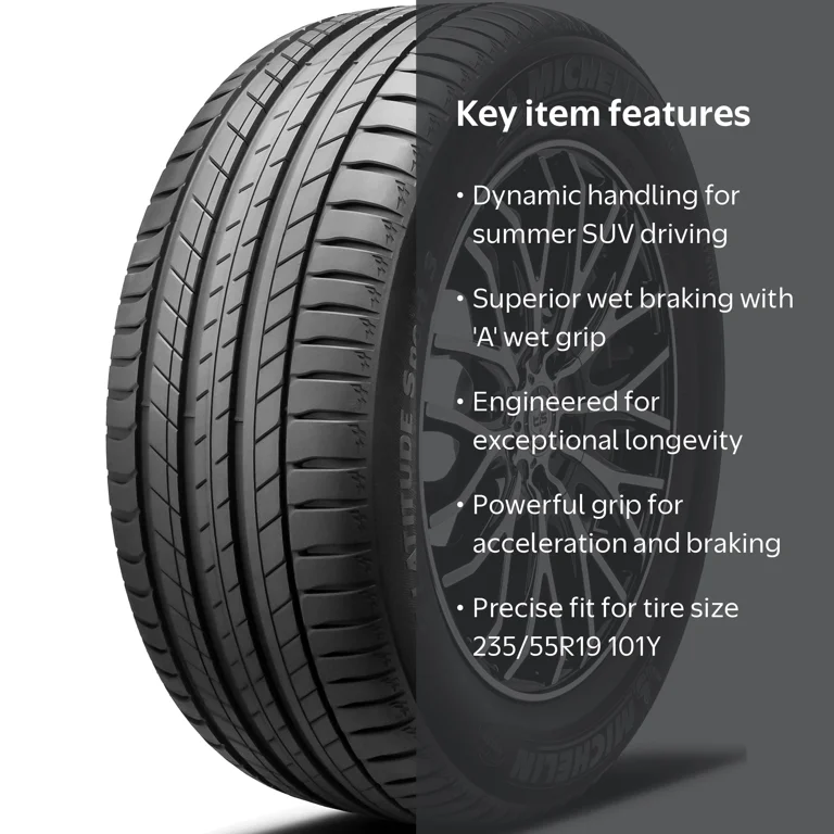 Michelin Latitude Sport 3 Summer 235/55R19 101Y Tire - Walmart.com