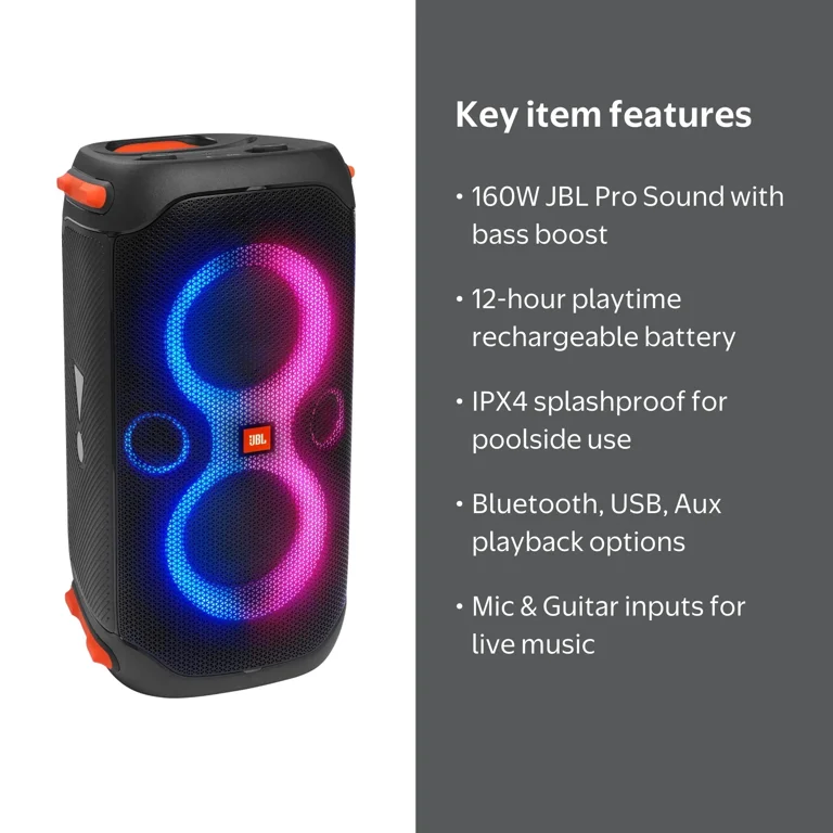 JBL Partybox 110 - Portable party speaker with 160W powerful sound