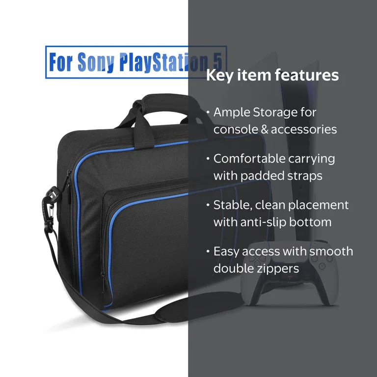 TSV PlayStation PS5 Electronics Carrier: Travel Bag for PS5 Disc