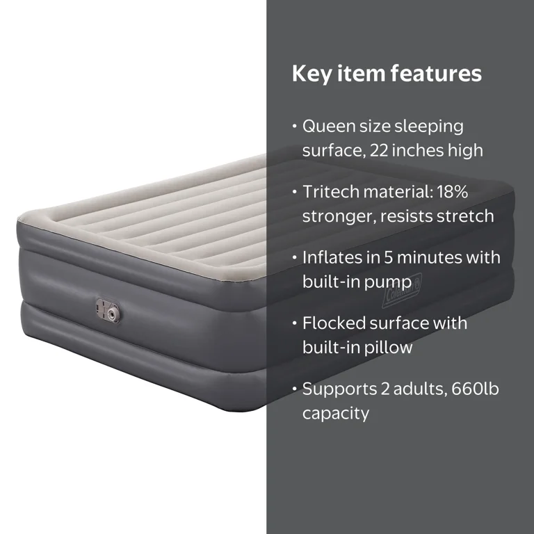 Coleman Tritech Air Mattress Queen 22