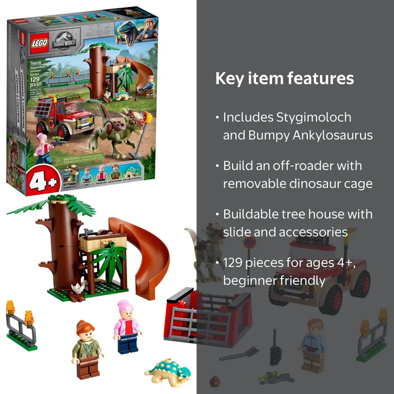 LEGO Jurassic World Stygimoloch Dinosaur Escape 76939 Building Toy