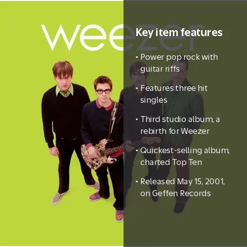 Weezer - Weezer (Green Album) - Rock Music Vinyl Record Disc