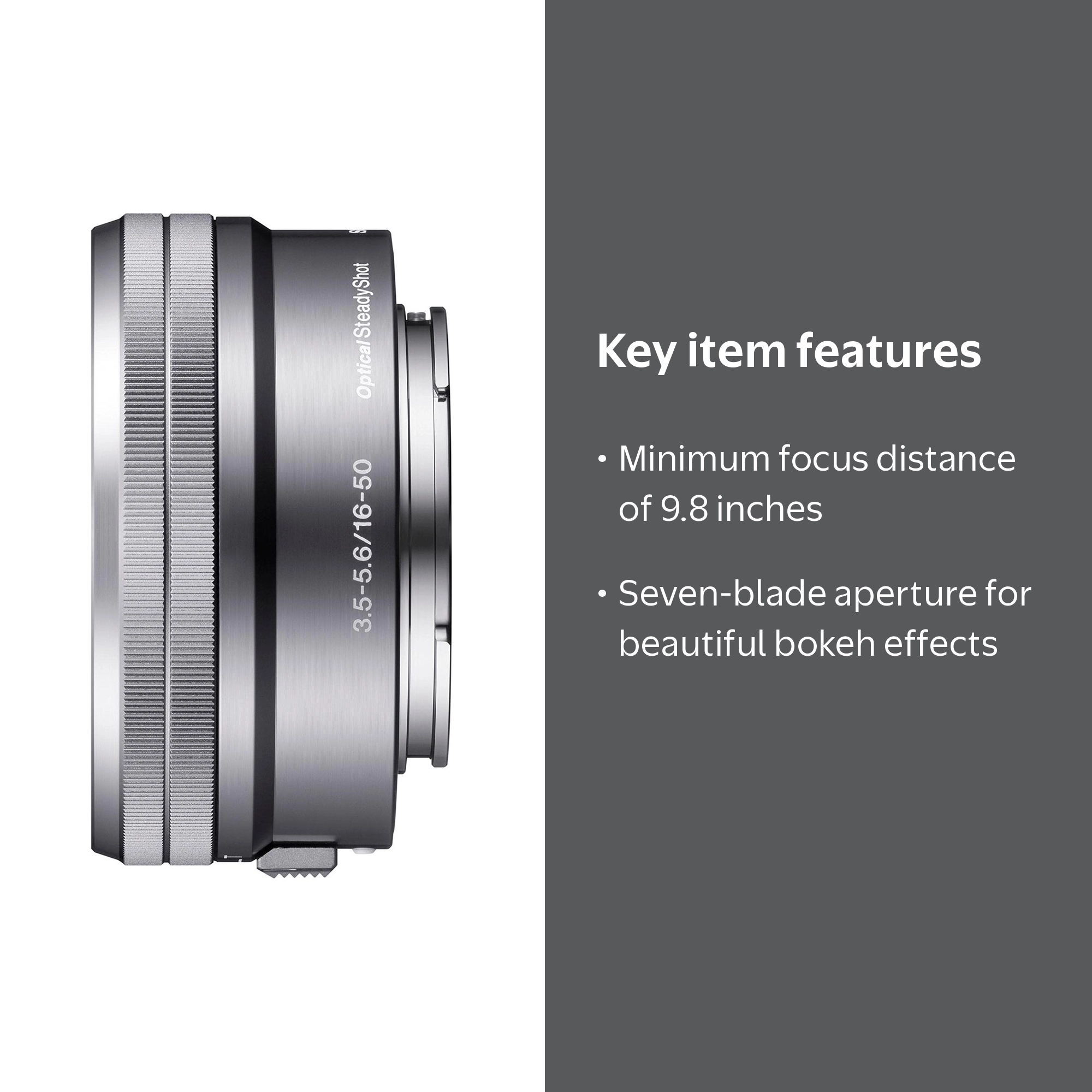 Sony, Lens, E PZ 16-50mm F3.5-5.6 OSS Power Zoom, Open Box