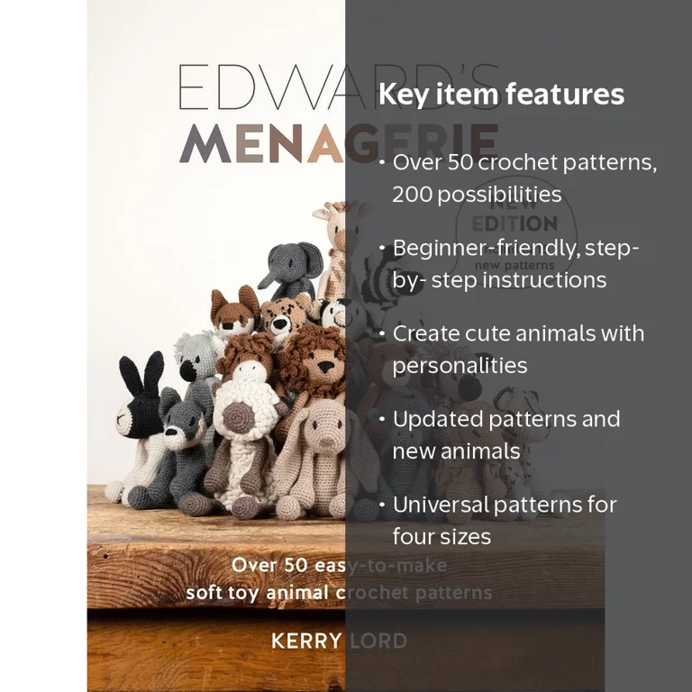 HIDE8 ふわふわアニマルドール 3個セット Edward's Menagerie New Edition: Over 50 Easy Crochet Soft Toy