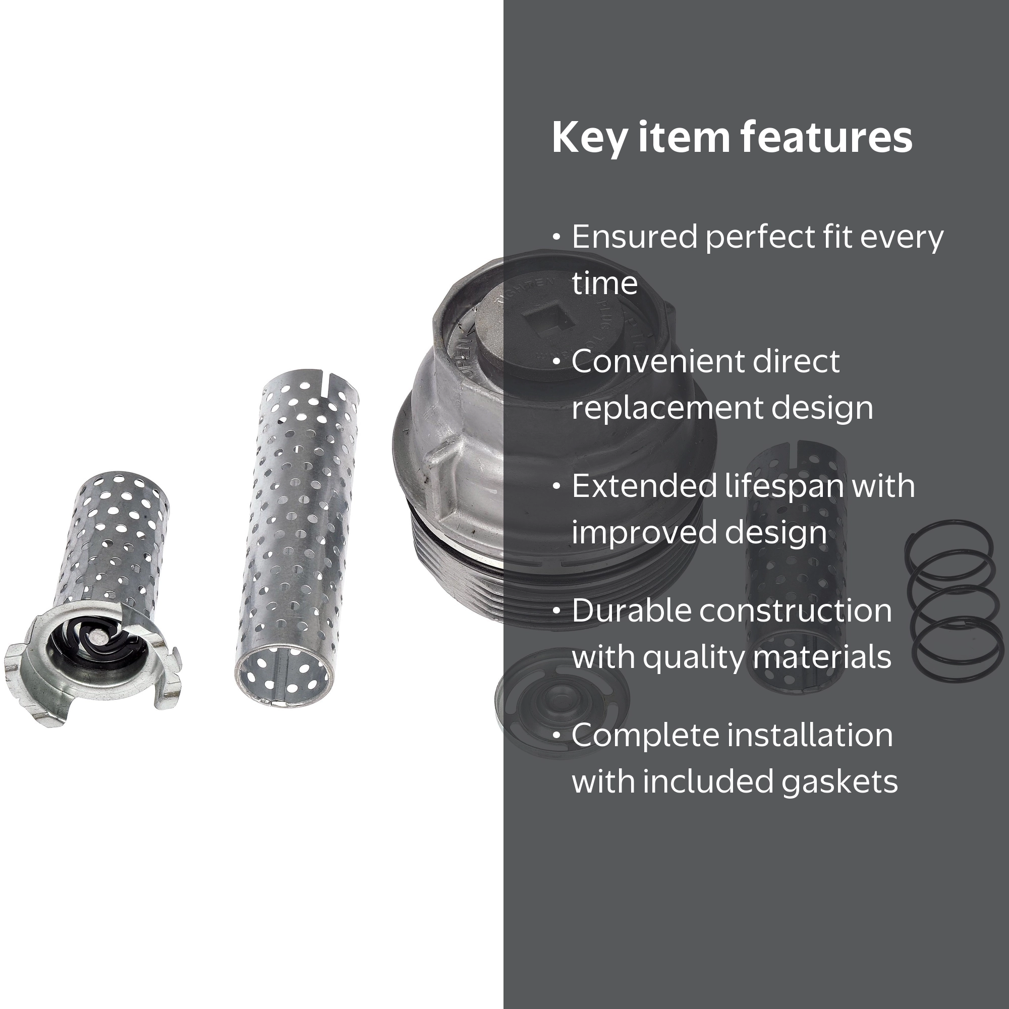 Dorman Oil Filter Housing Cover, Aluminum, Silver - Walmart.com