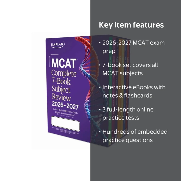 Kaplan Test Prep MCAT Complete 7-Book Subject Review 2026-2027