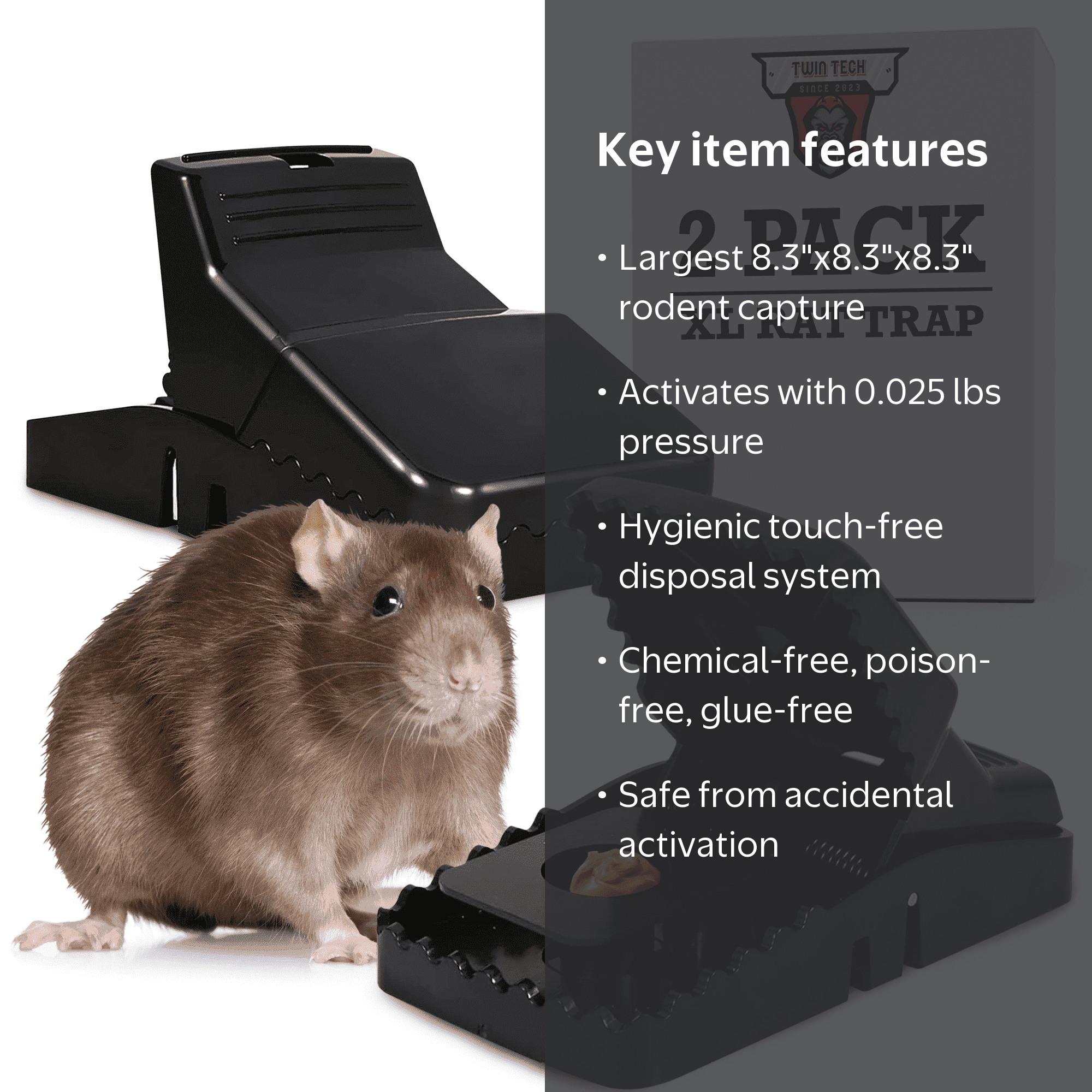 TwinTech Jaws Reusable Rat Trap 8.3