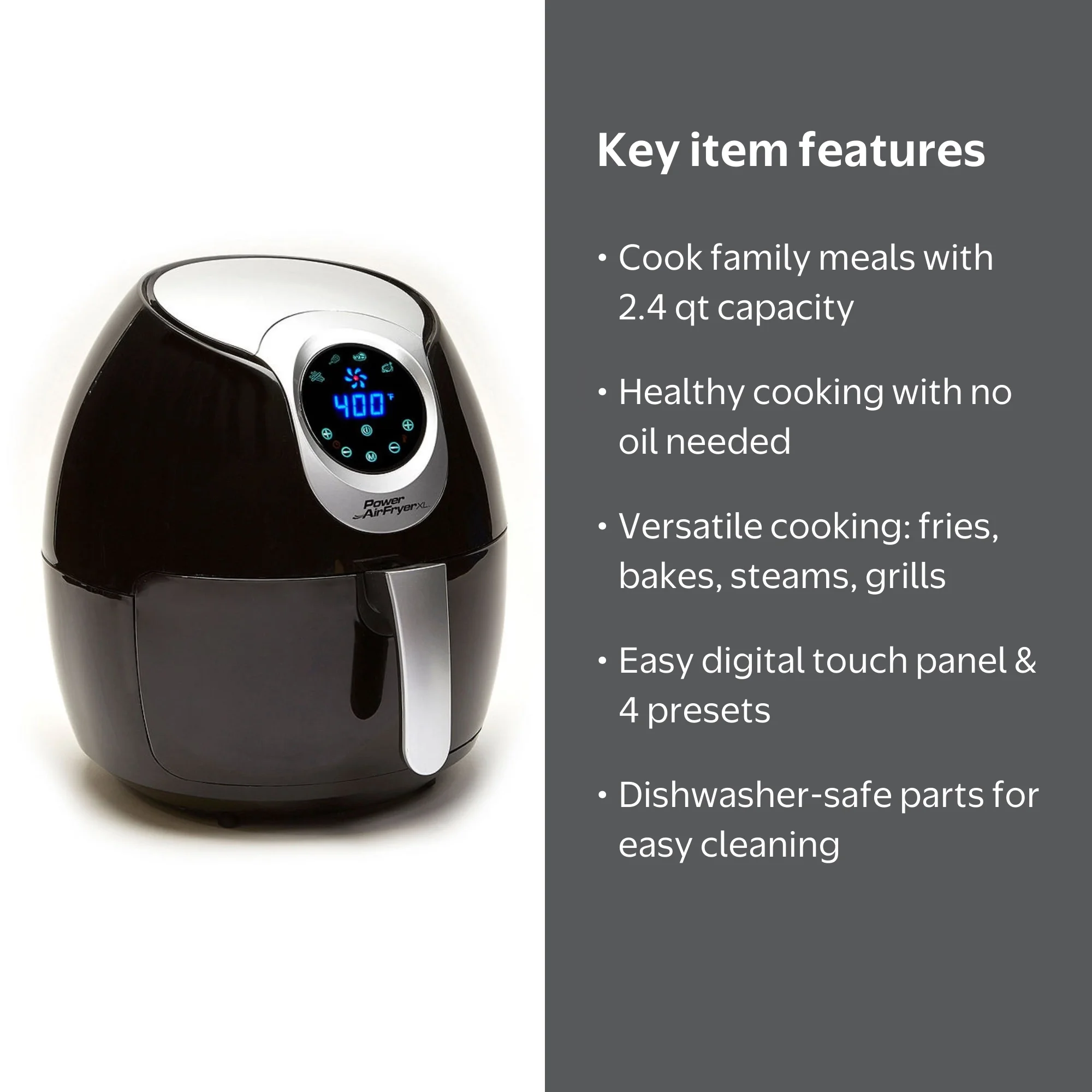 Power Air Fryer XL - 2.4 qt - Walmart.com