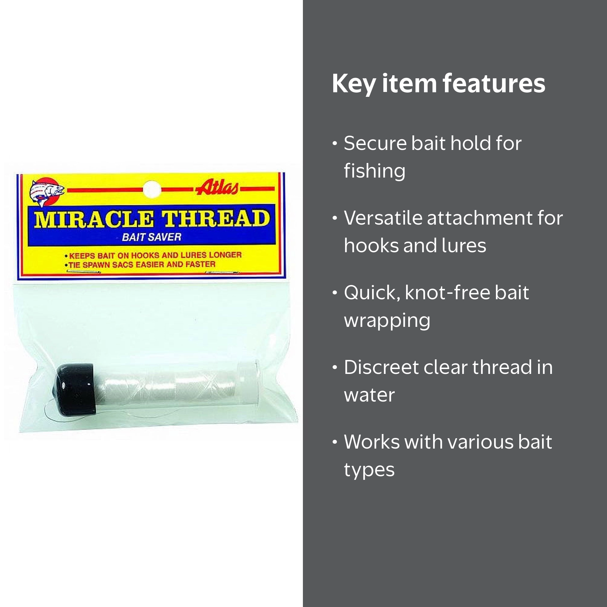 Atlas Mike's Miracle Bait Thread with Dispenser for Bait Sacs and