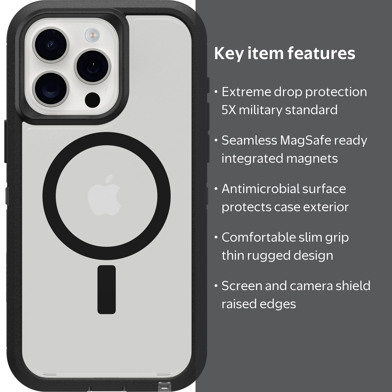 OtterBox Defender Series Pro XT Case for Apple iPhone 15 Pro Max