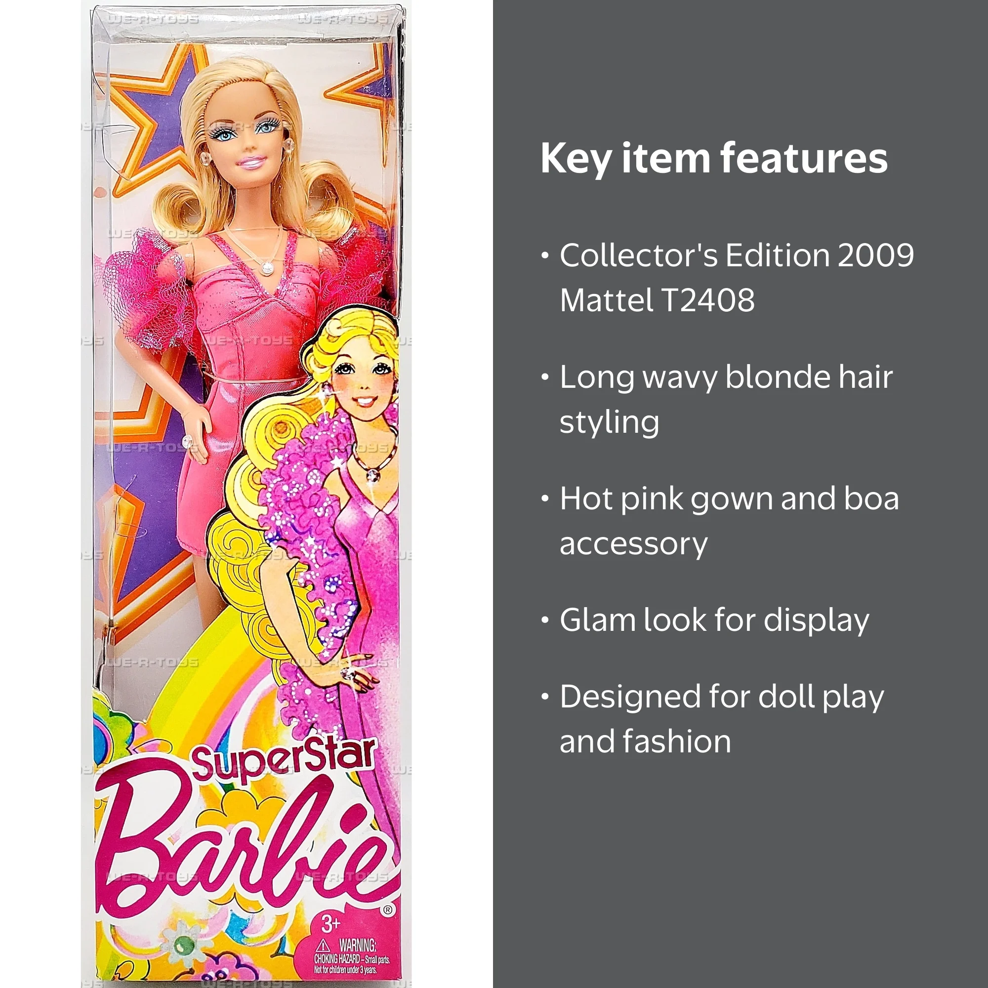 Mattel, Barbie Superstar Doll, T2408, Blonde Hair, Pink Gown