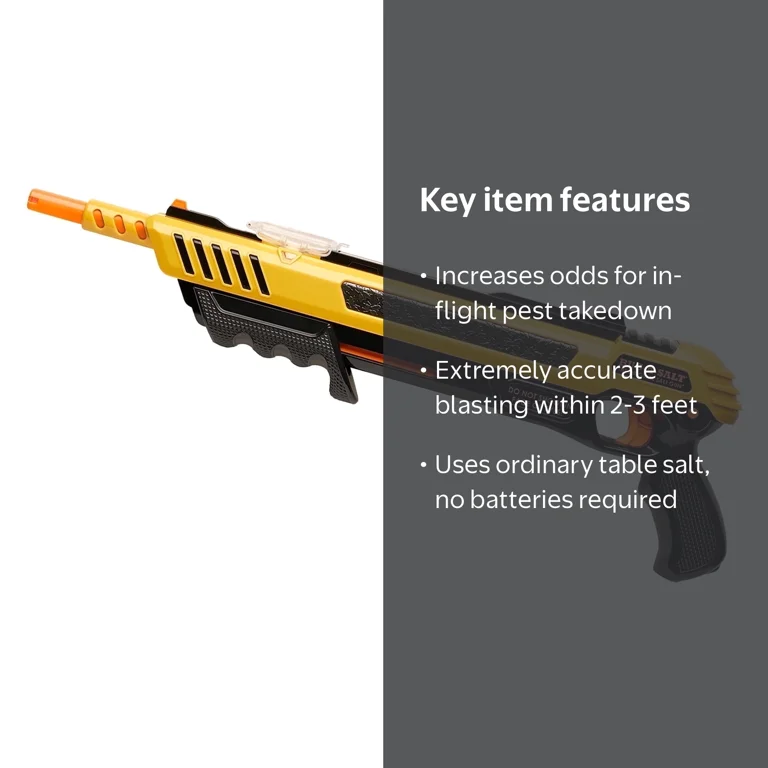 BUG-A-SALT, Bug Gun, Yellow 3.0, Fly Hunter with Patridge Sight