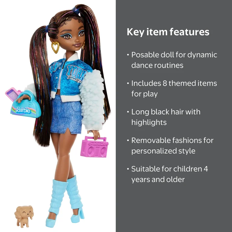 Barbie, Fashion Doll, Brooklyn, with Video & Music Accessories