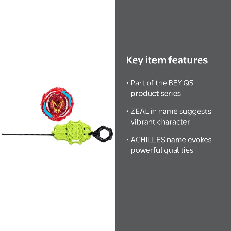 Beyblade Burst QuadStrike Zeal Achilles A8 Starter Pack, Battling