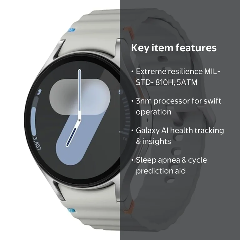 Samsung Galaxy Watch7 44mm, Silver, Wi-Fi, Bluetooth, AI Wellness