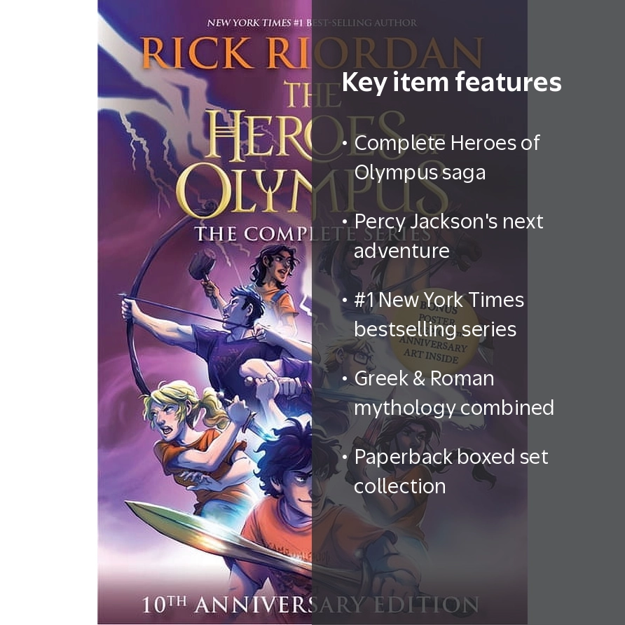Rick Riordan Heroes of Olympus Paperback Boxed Set, 10th