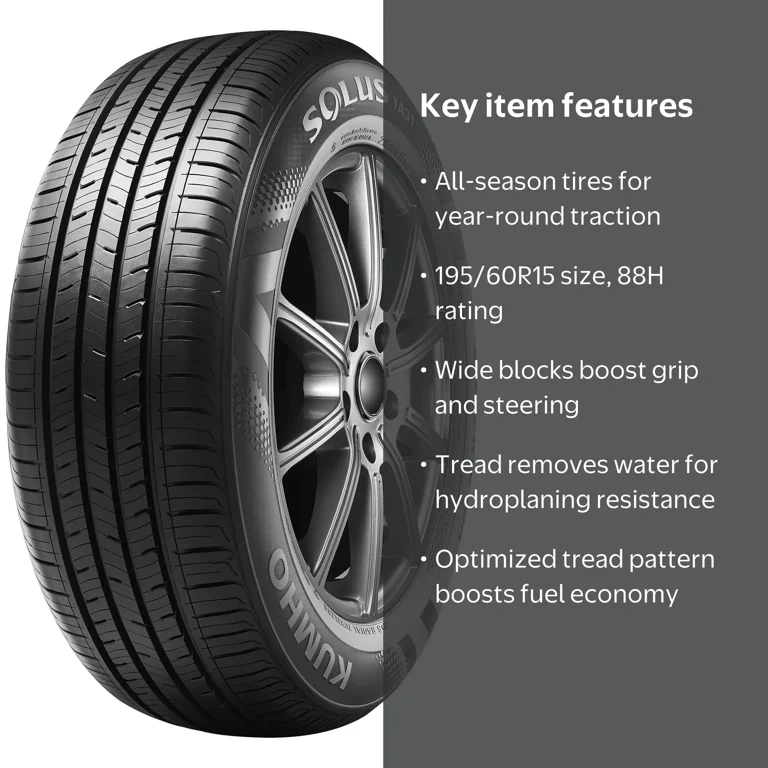 Kumho Solus TA31 All Season Passenger Tire, 195/60R15 88H