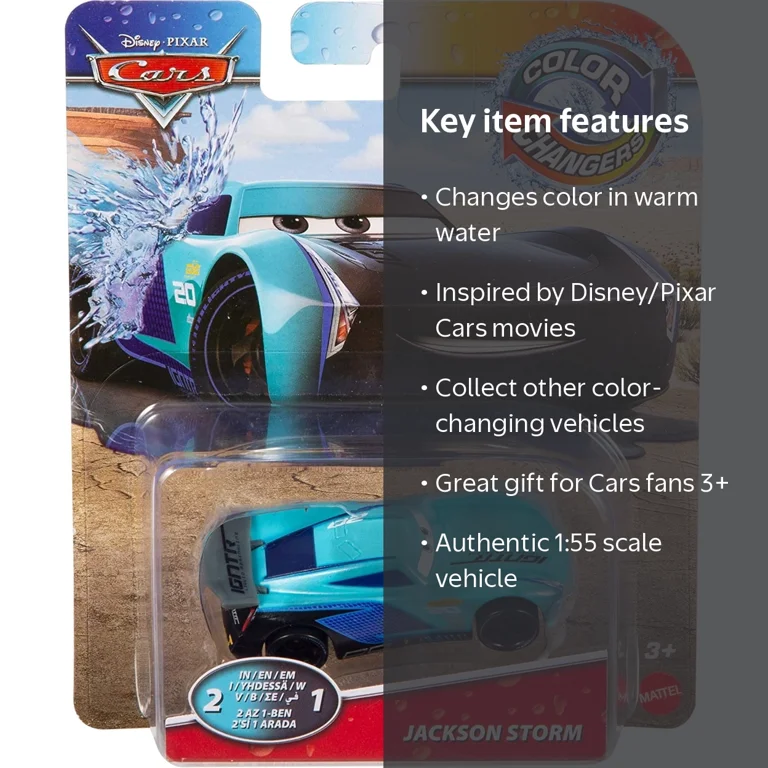 Disney Pixar Cars, Jackson Storm, 1:55 Scale, Color Changers