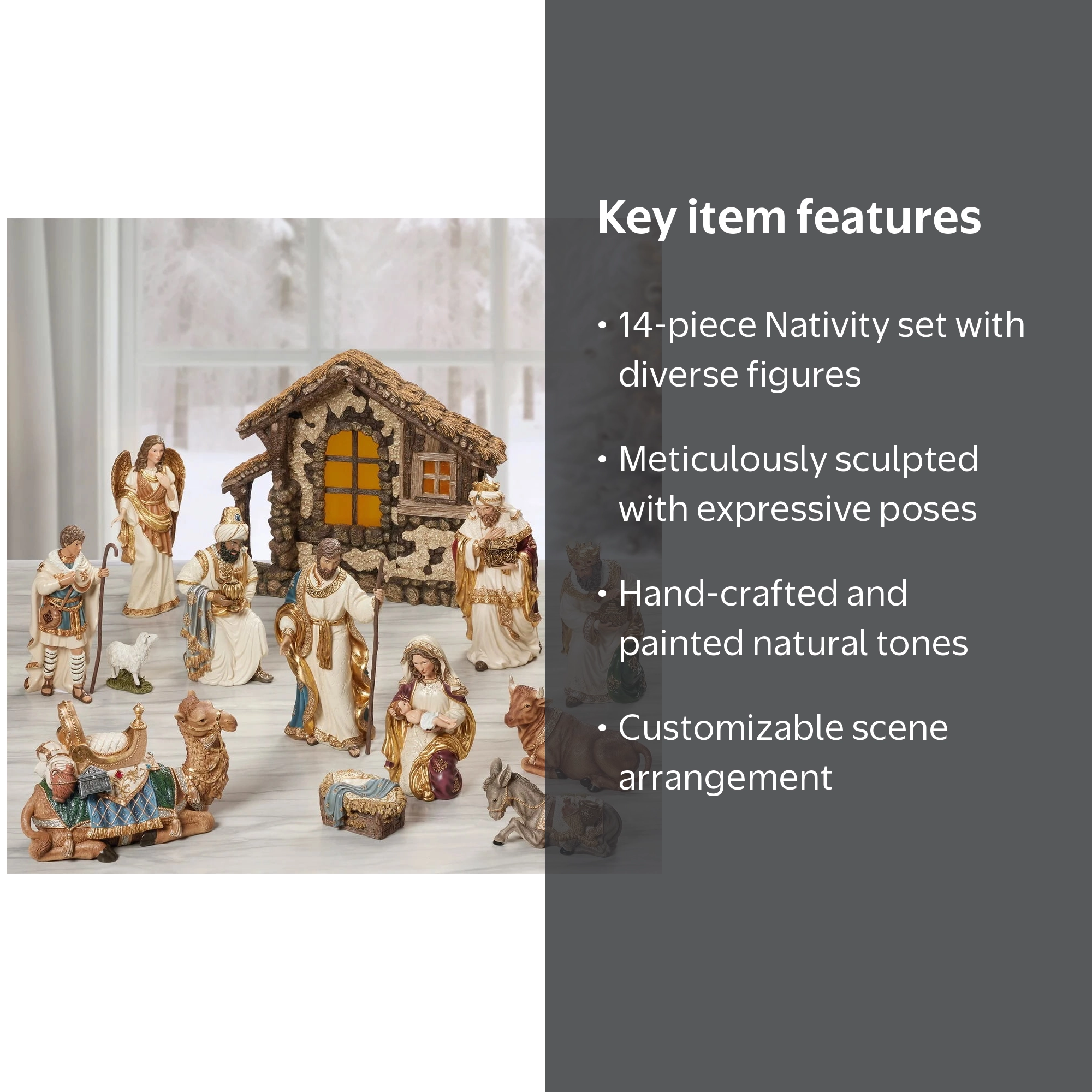 Kirkland Signature Nativity Set, 14 Piece - Walmart.com