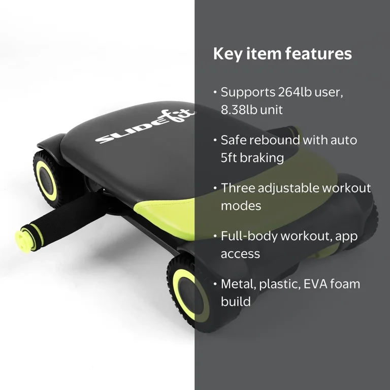 Wonder Core, Ab Roller Wheel, SF-31-1, Green with 4 Wheels