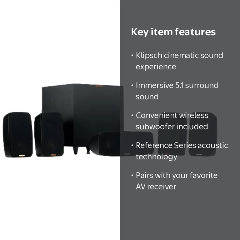 Klipsch Home Electronics Theater Pack - 5.1 Channel Surround Sound