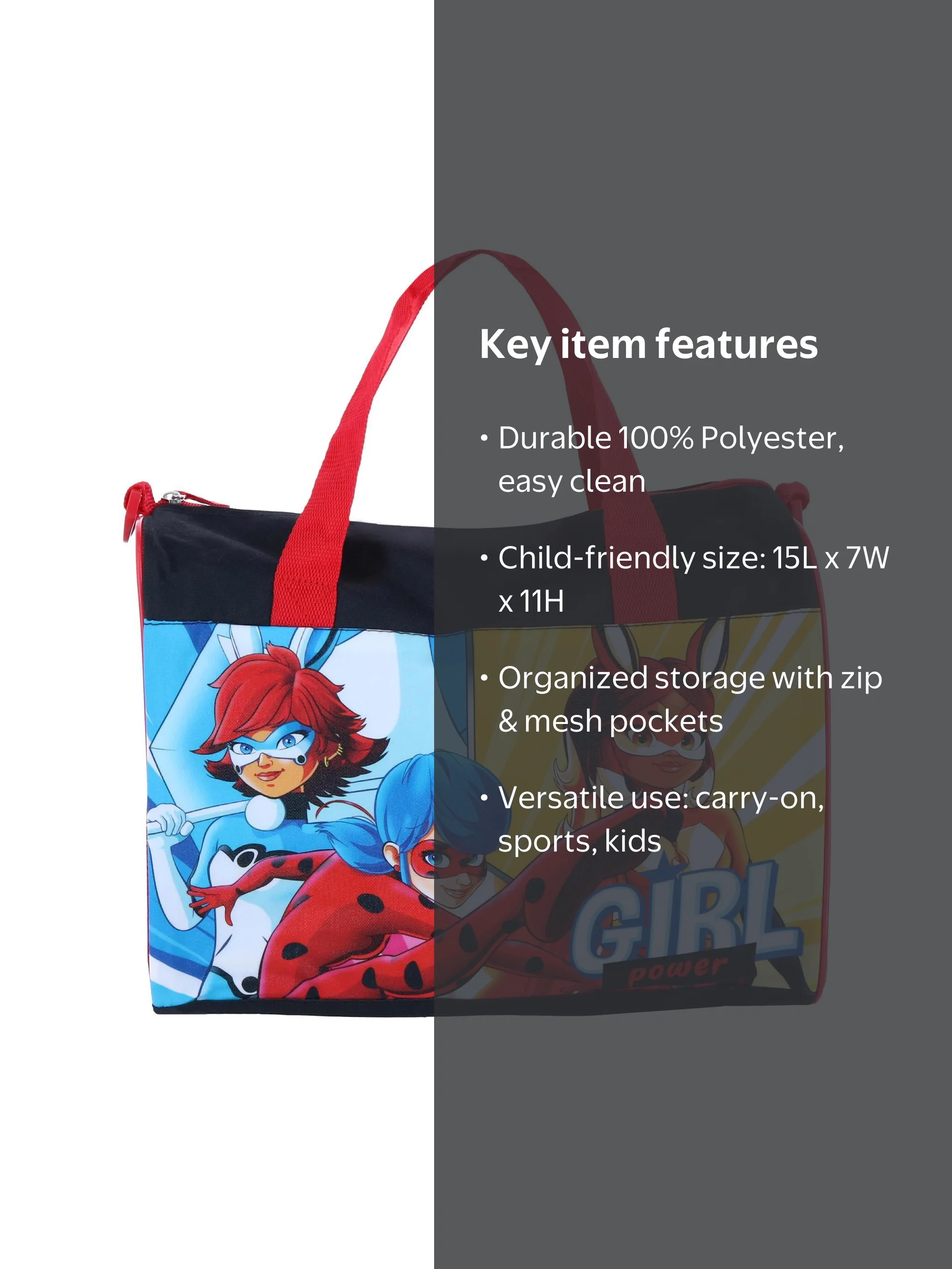Miraculous Ladybug Small Duffel Bag Carry-On BunnyX Rena Rouge