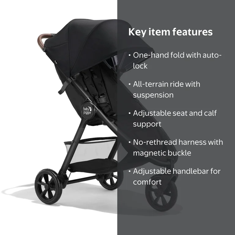 baby jogger City Mini GT大型ベビーカー ブラック折り畳み Baby Jogger City Mini GT3 All-Terrain Stroller, One-Hand Fold