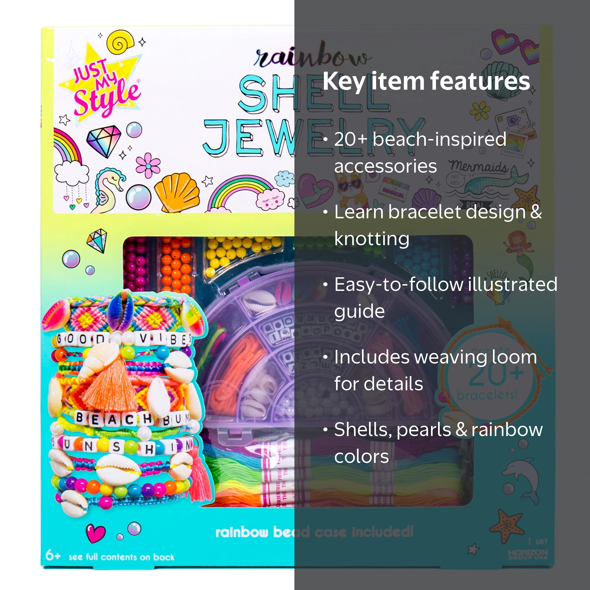 Just My Style D.I.Y. Multi-Color Shell Jewelry Kit - Walmart.com