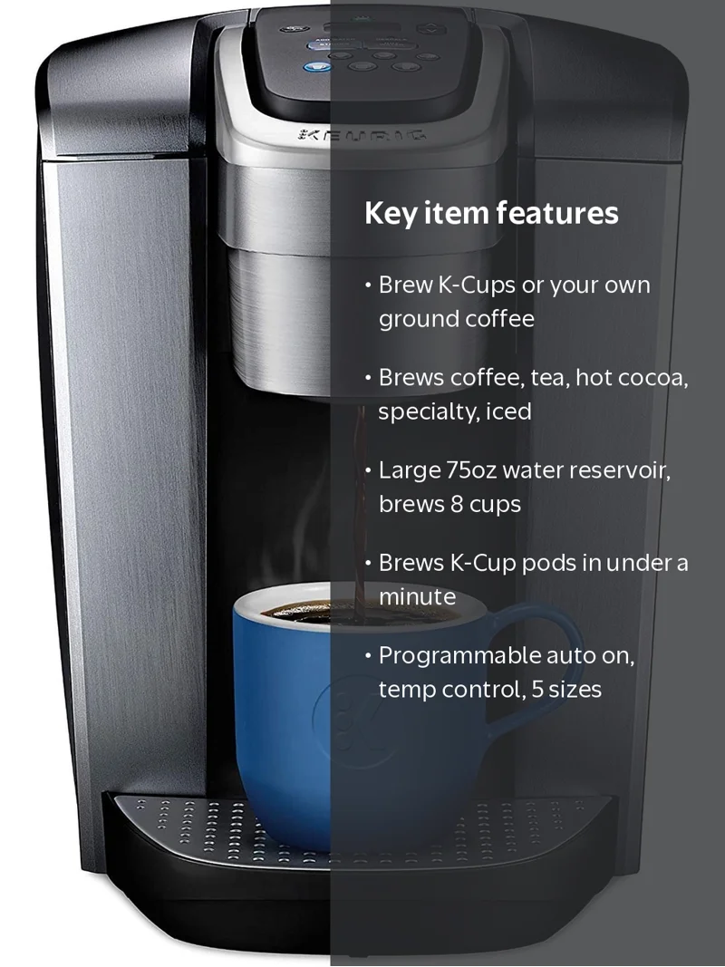 Keurig K-Elite Single Serve Coffee Machine, K-Cup Pod Brewer with