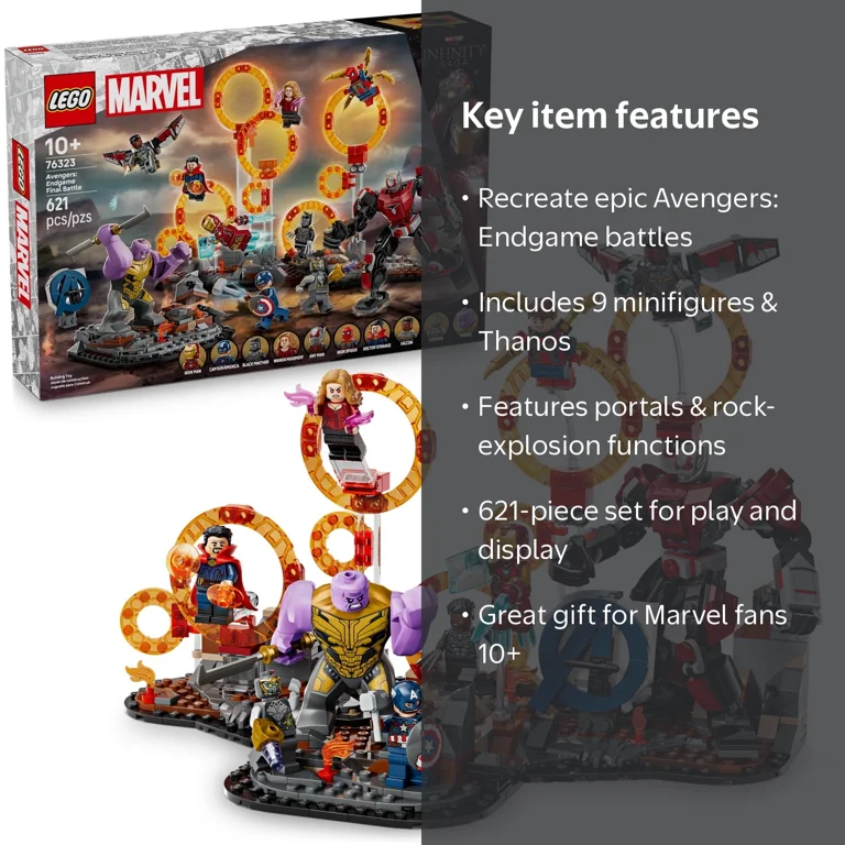 LEGO, Marvel Avengers: Endgame Final Battle, 621 Pieces