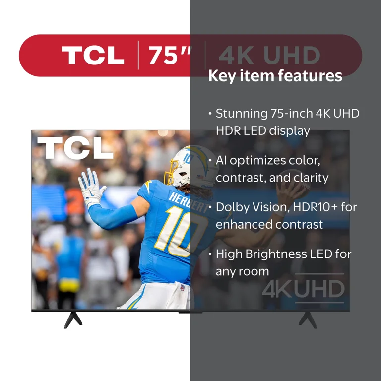 TCL 75â€ Class S5 (75S571G) 4K UHD HDR LED Smart TV with Google TV