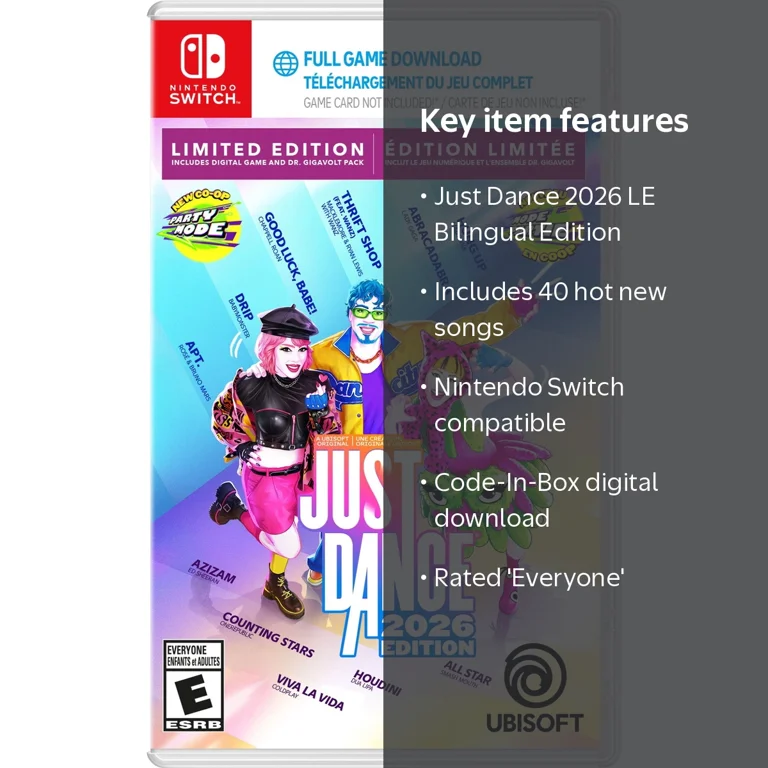 Ubisoft, Just Dance 2026 LE Bilingual, Code-In-Box for Nintendo