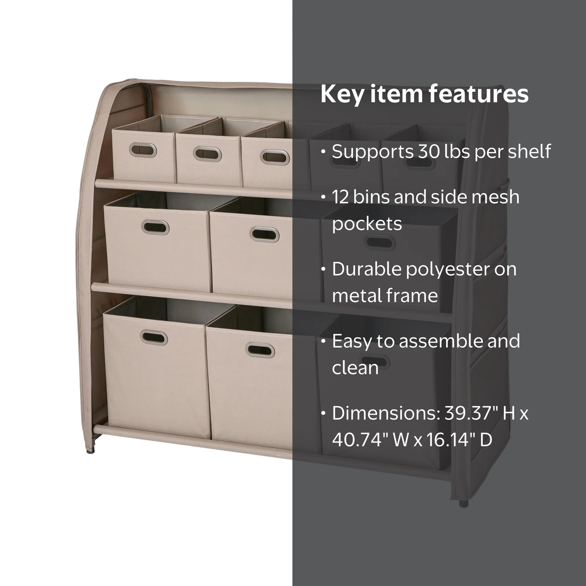 NeatFreak NFC07118 A69A8A-001 3-Tier Mega Home Storage Organizer